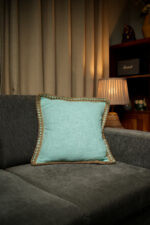 Sky Mist Jute Lace - Premium Cushion Cover