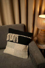 Braided noir fringe - Premium Cushion Cover - Image 4