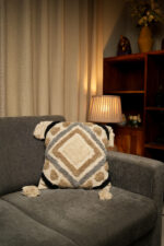 Ivory Blue weave-Boho Premium Cushion Cover - Image 4