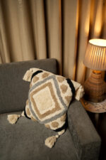 Ivory Blue weave-Boho Premium Cushion Cover - Image 3